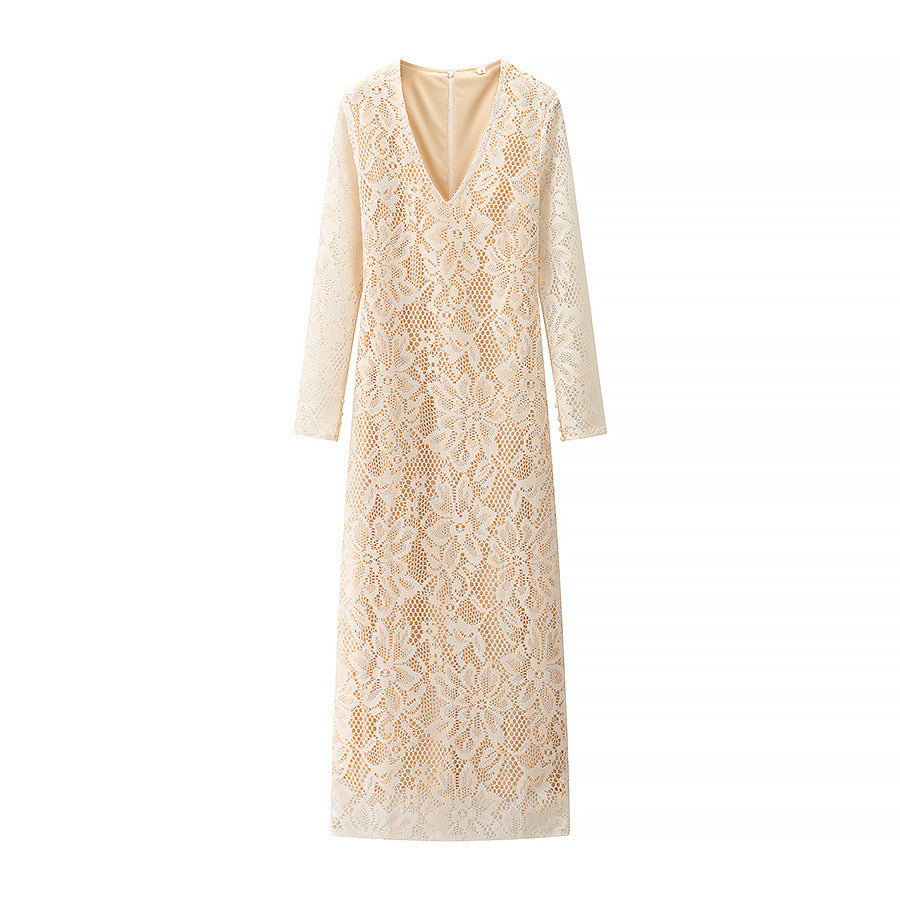 Ohana Lace Bodycon Dress - Apricot [P06TEPTY]