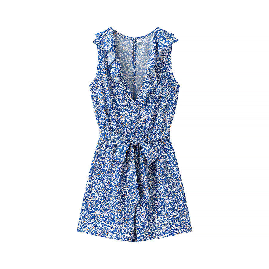 Rhian Printed Jumpsuit - Blue [DMSE260V]