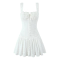 Jhene Embroidered Square Neck Dress - White [BASQG5I4]