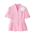 Carley Floral Fitted Blazer - Pink [Y4PBMAA7]