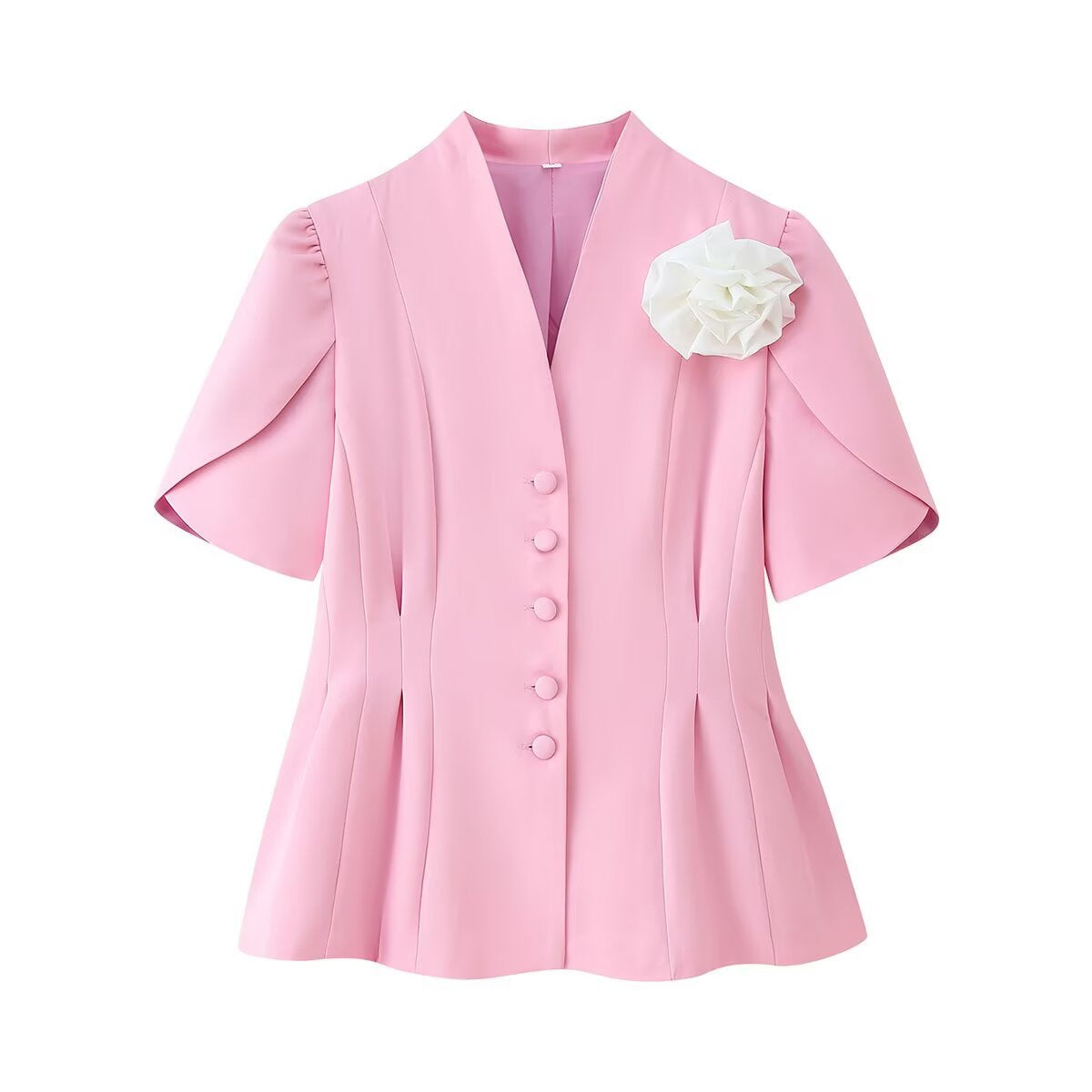 Carley Floral Fitted Blazer - Pink [Y4PBMAA7]
