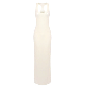 Hunter Sequin Backless Maxi Dress - Off-White [S94O9Q3V]
