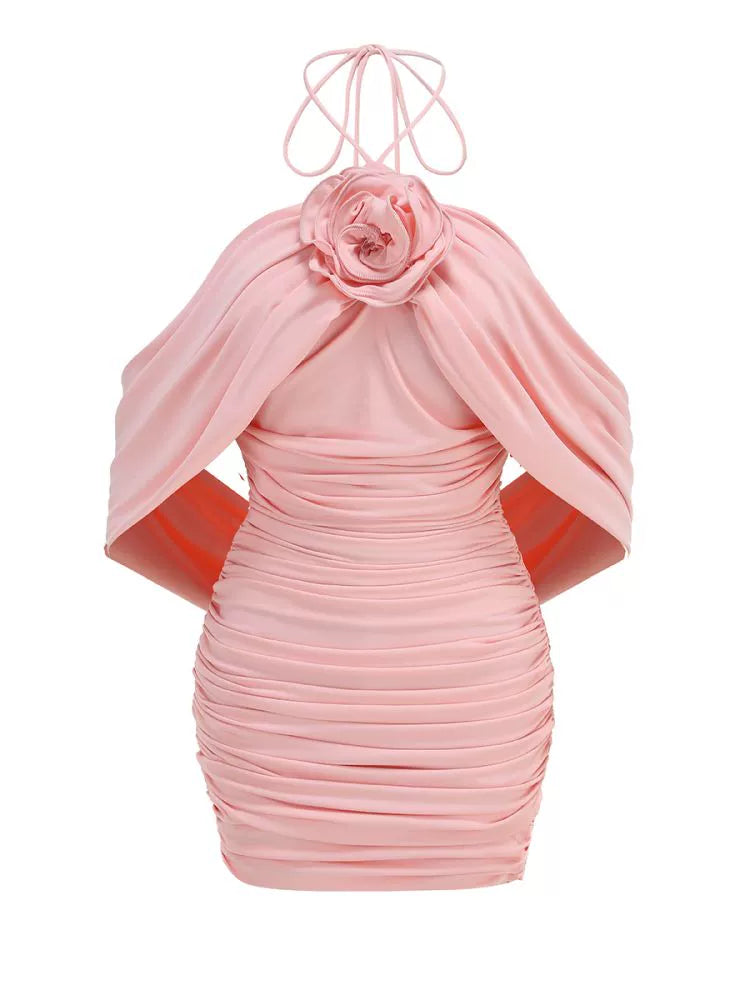 Azelie Floral Halter Mini Dress - Pink [AA0ZG3Q2]