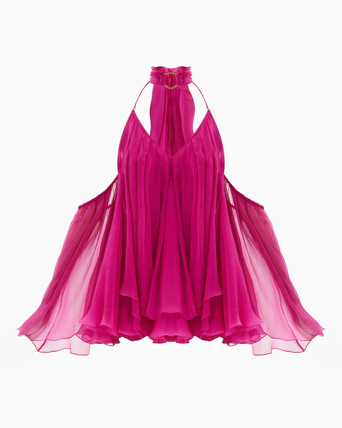 Linnea Backless Bell Sleeve Mini Dress - Rose Red [SCDVZHS8]