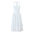 Khali Pleated Maxi Dress - White [PVOTPEN5]