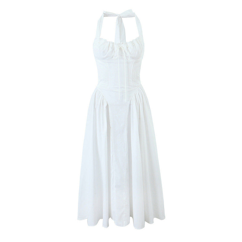 Khali Pleated Maxi Dress - White [PVOTPEN5]