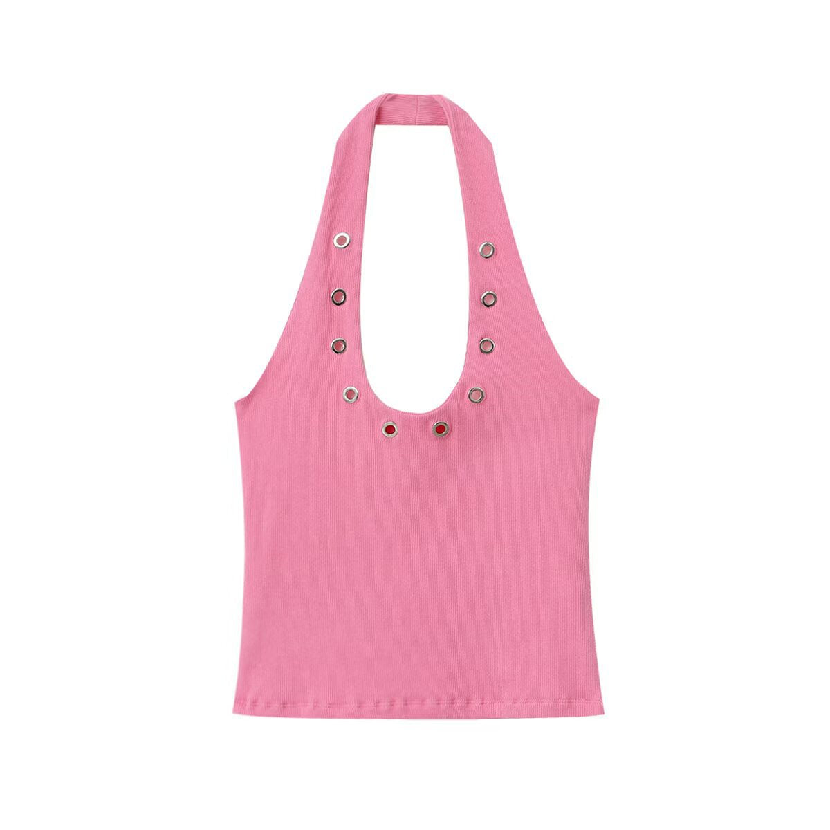 Hennessy Halter Backless Top - Pink [SK6MEG3D]