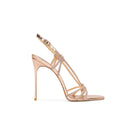 Malky Rhinestone Strappy Stiletto Heels - Champagne 6cm Color