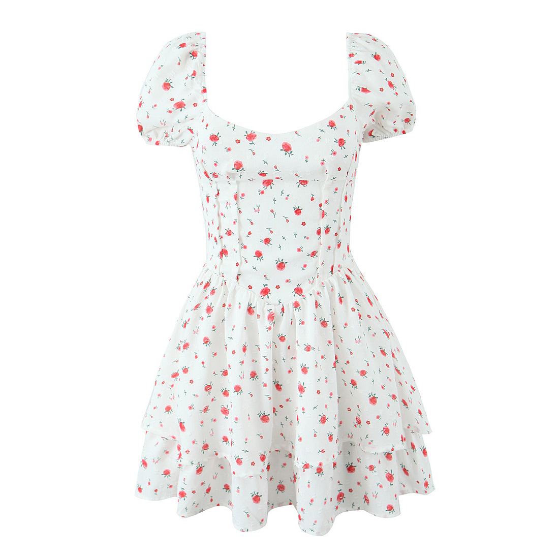 Camiyah Bubble Sleeve Midi Dress [UAOFWE45]