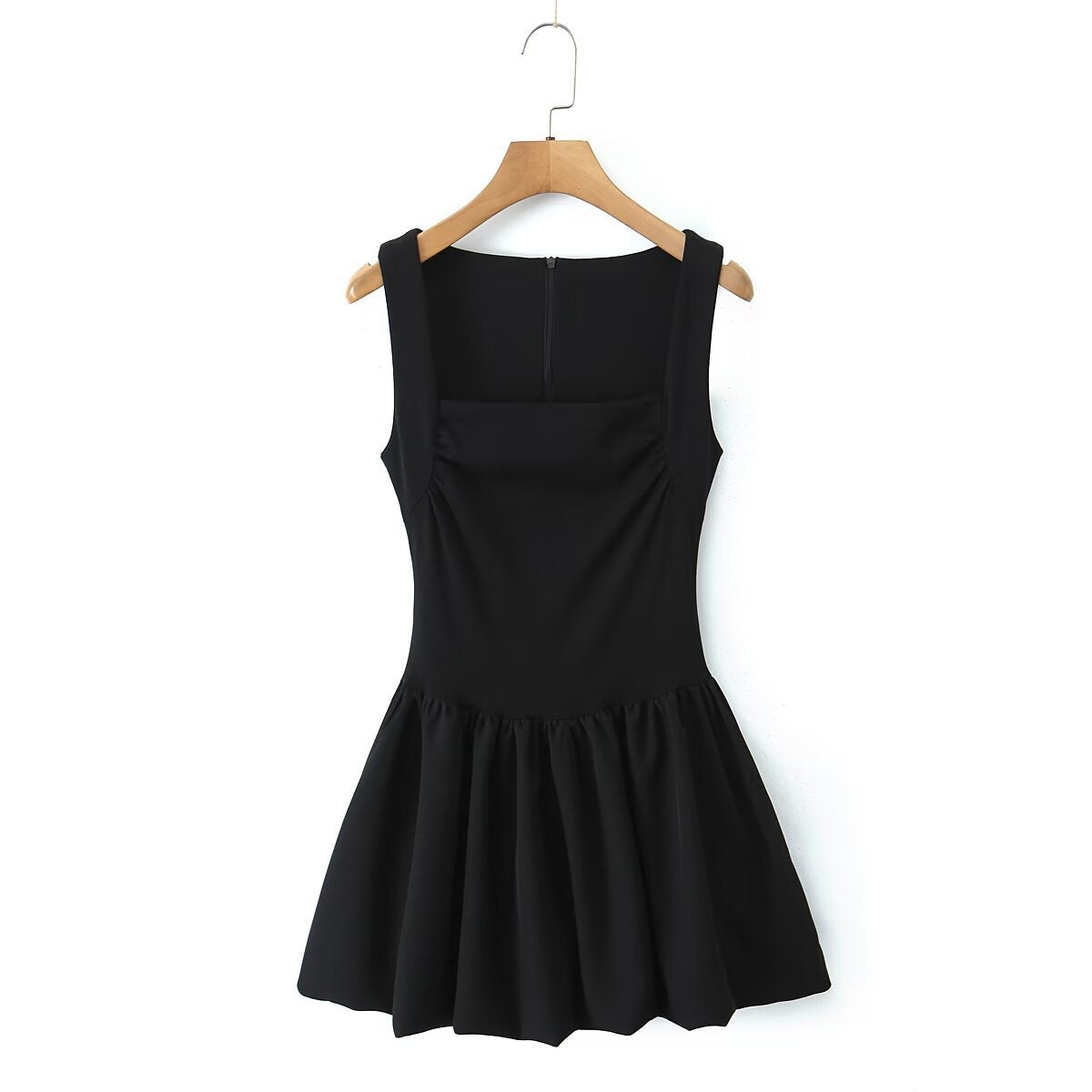 Annette Square Neck Mini Dress - Black [EIHLBOW6]
