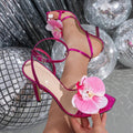 Alyssia Stiletto Butterfly Sandals - Fuchsia [EHYIAFML]