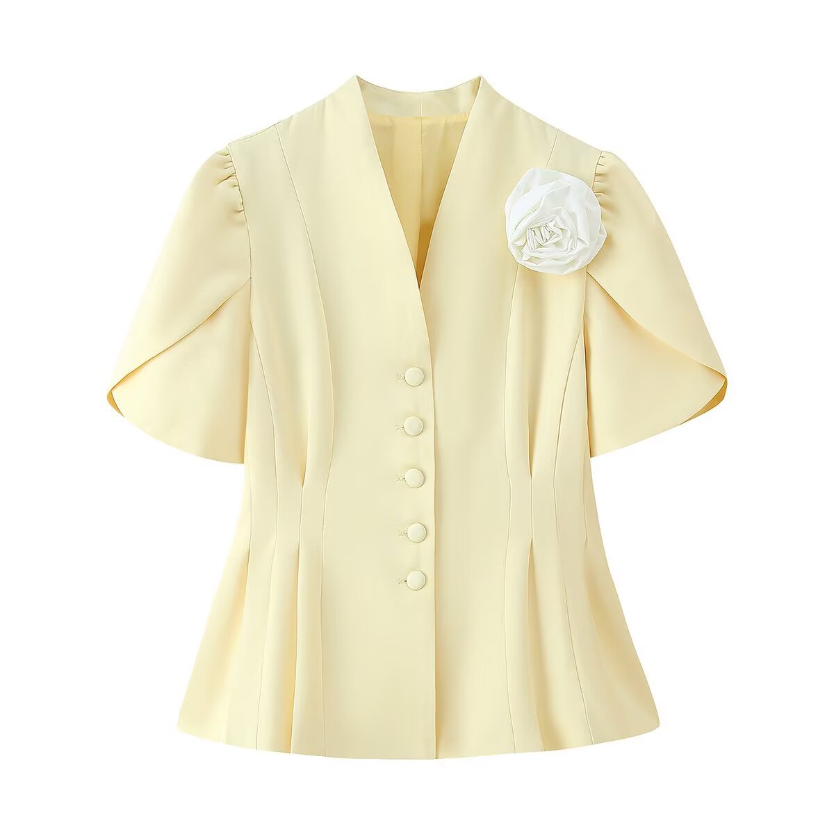 Carley Floral Fitted Blazer - Yellow [M0WBSUCV]