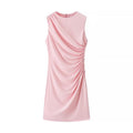 Kendalynn Pleated A-Line Mini Dress - Pink [6DUW2Y03]
