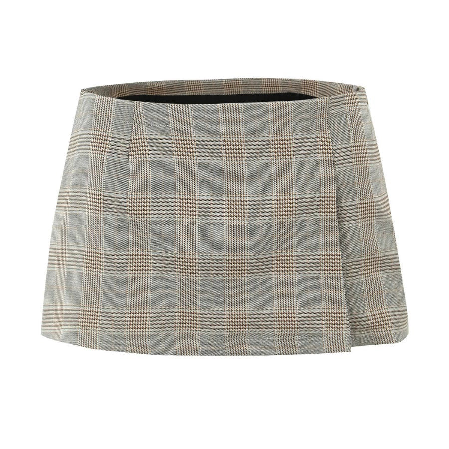 Effie Plaid Tube Top Skirt Set - Short Skirt [ZNXFQL5H]