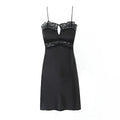 Kate Lace Backless Mini Dress - Black [ND3BU9FS]
