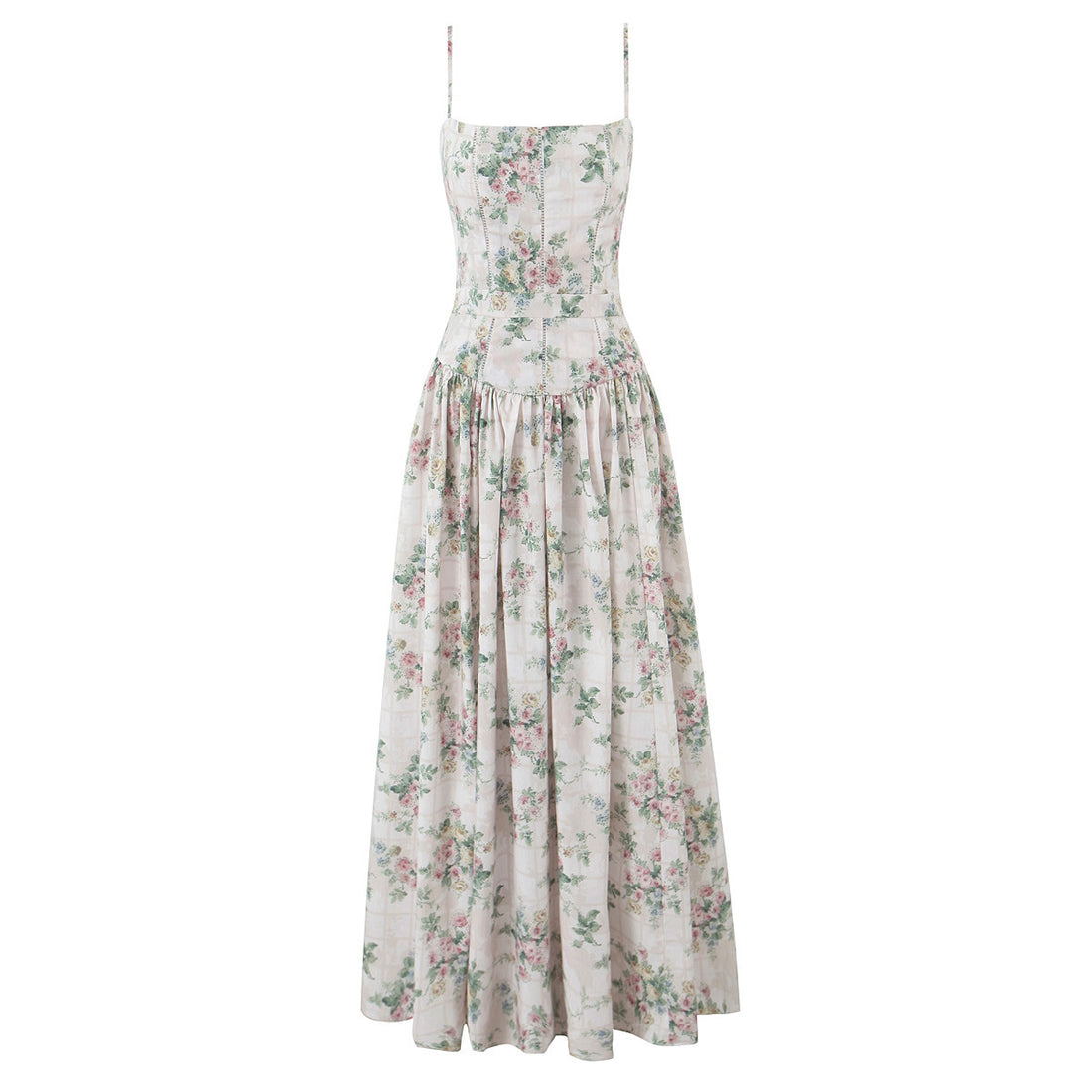 Lelani French Floral Midi Dress - Apricot Blossom [2CIK63GF]