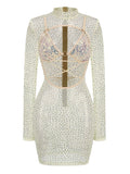 Jaylen Long Sleeve Sequin Mini Dress - Apricot [CMTSJPTL]