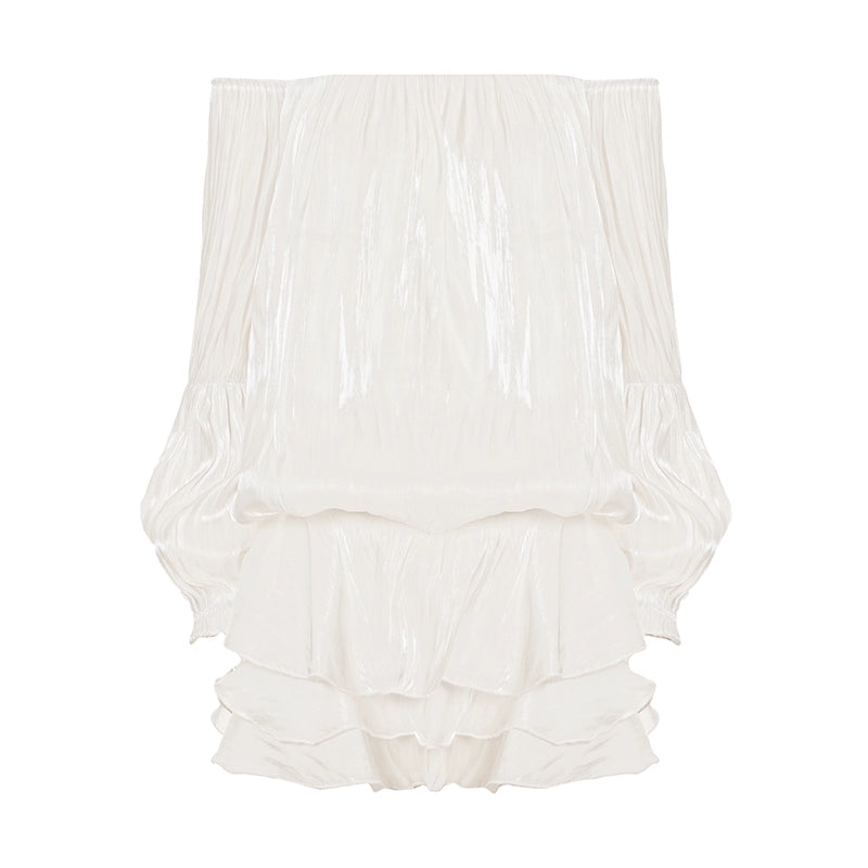 Antonina Off Shoulder Mini Dress - White [2F91SRO4]