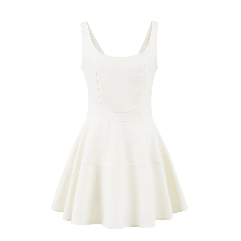 Kelcie Square Neck Mini Dress - Apricot Short Style [EVEFQYHT]