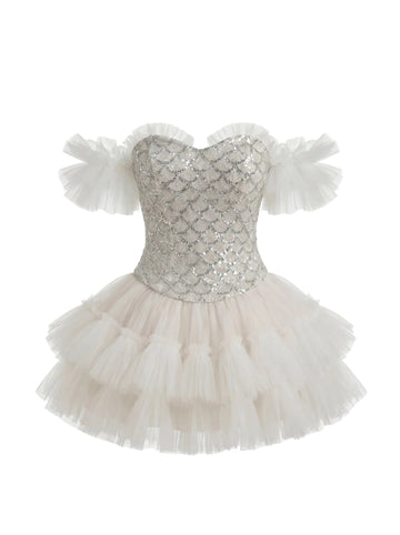 Textured Puffy Mini Skirt Set