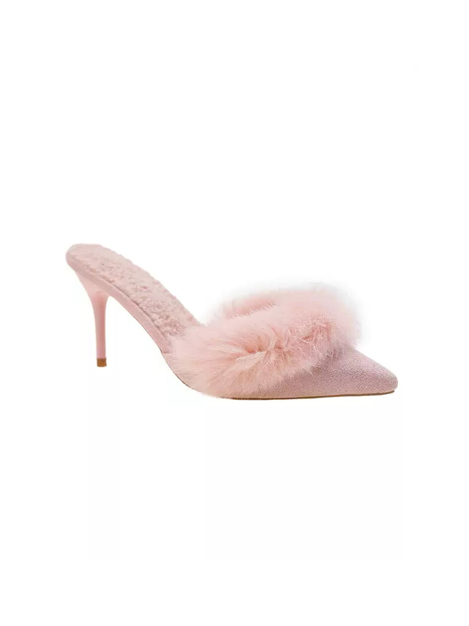 Fenix Fluffy Pointed-Toe Mules