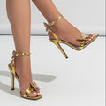 Aavya Gold Butterfly Stiletto Heels [IPAJV0QV]