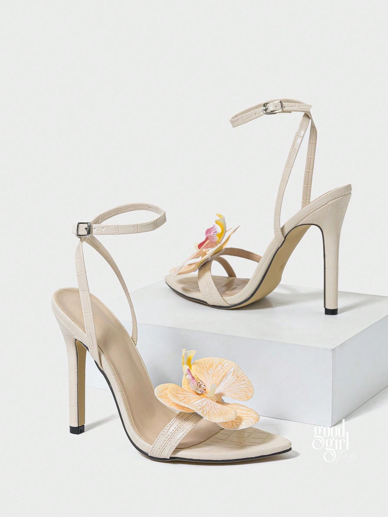 Addalynn Floral Stiletto Sandals [QBHWMFMD]