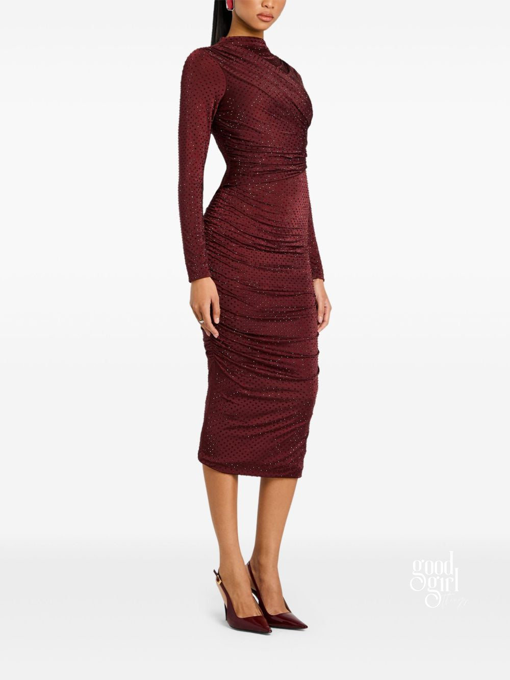 Aiza Embellished Pleated Maxi Dress [HB3CCFUA]