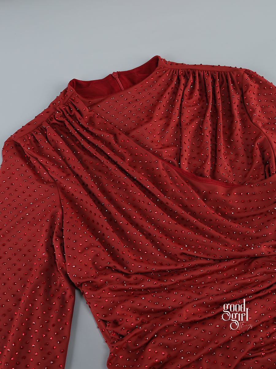 Aiza Embellished Pleated Maxi Dress [GCLYWK1W]