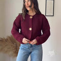 Alexys Button-Front Knit Cardigan [6AZD15EF]