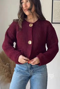 Alexys Button-Front Knit Cardigan [D1F6X262]