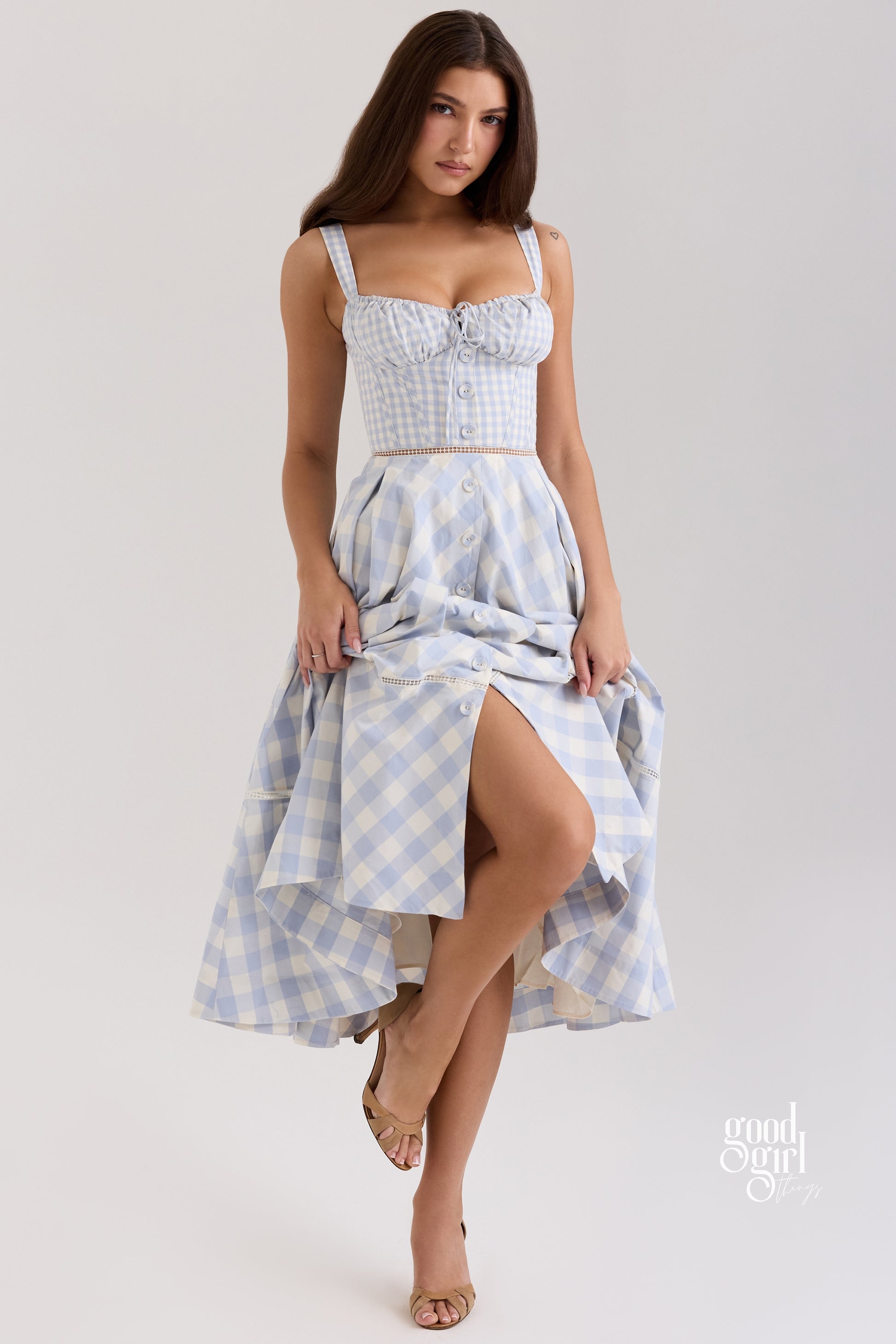 Aleyza Plaid Maxi Dress [9W6VSY8G]