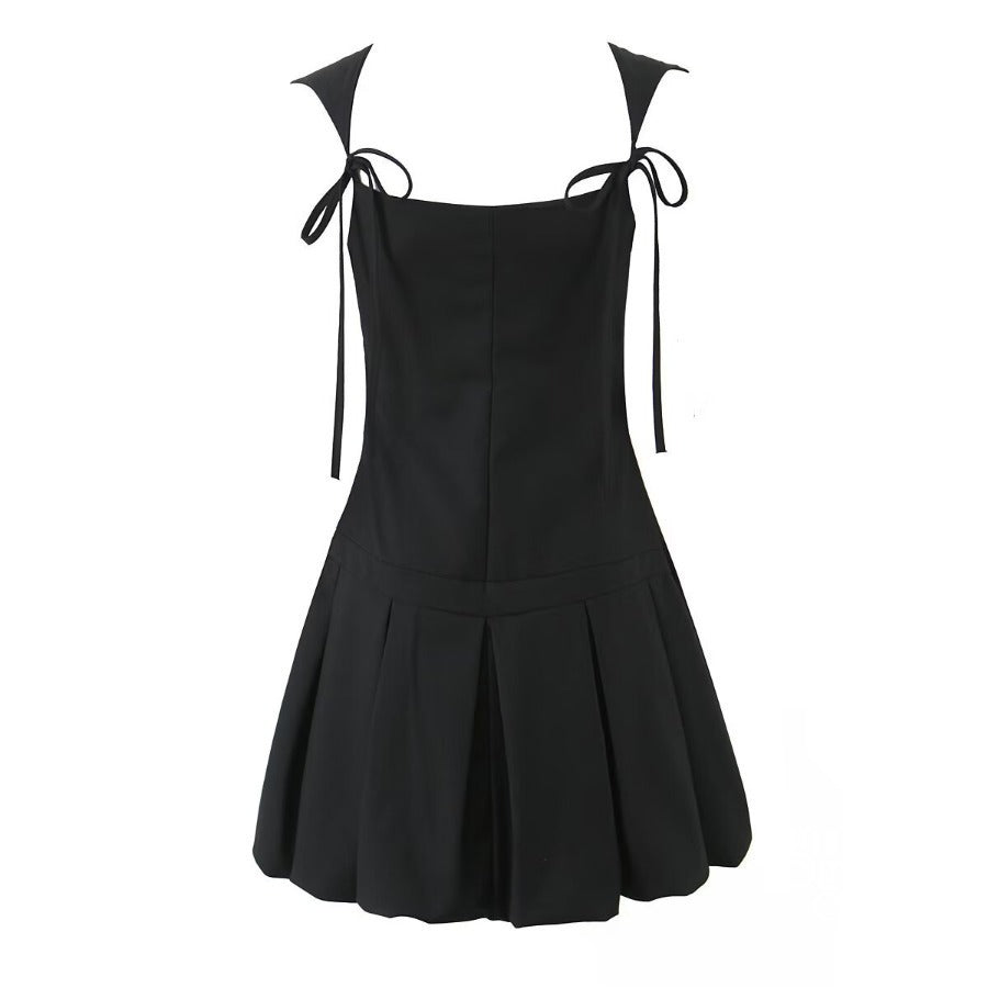 Aloni Pleated Backless Mini Dress [B67TX9T7]