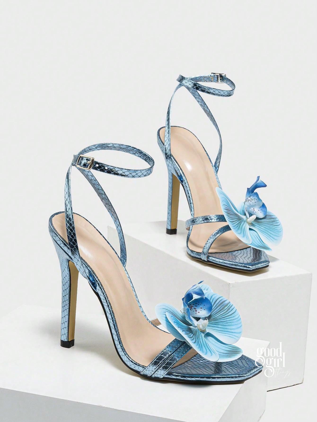 Alyssia Stiletto Butterfly Sandals [B6LCGUXB]