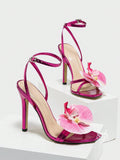 Alyssia Stiletto Butterfly Sandals [9MQELYCG]