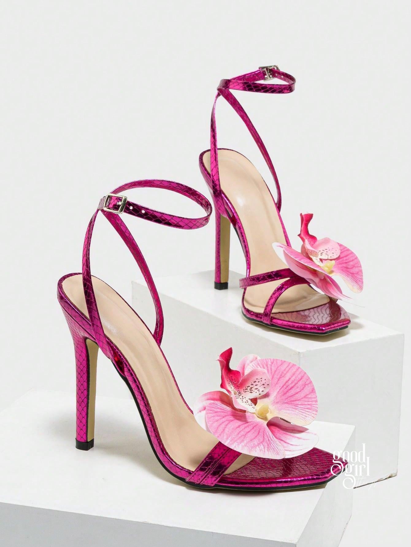 Alyssia Stiletto Butterfly Sandals [9MQELYCG]