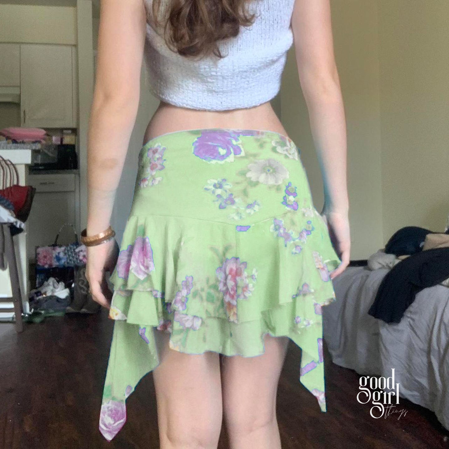 Amaryah Monet Floral Mini Skirt [7DDR7QMI]