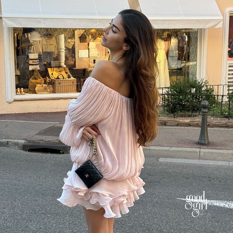 Antonina Off Shoulder Mini Dress [EDNMSB7U]