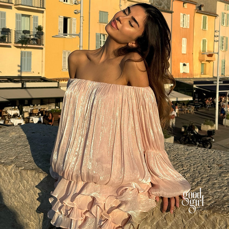 Antonina Off Shoulder Mini Dress [XR2YPLMO]
