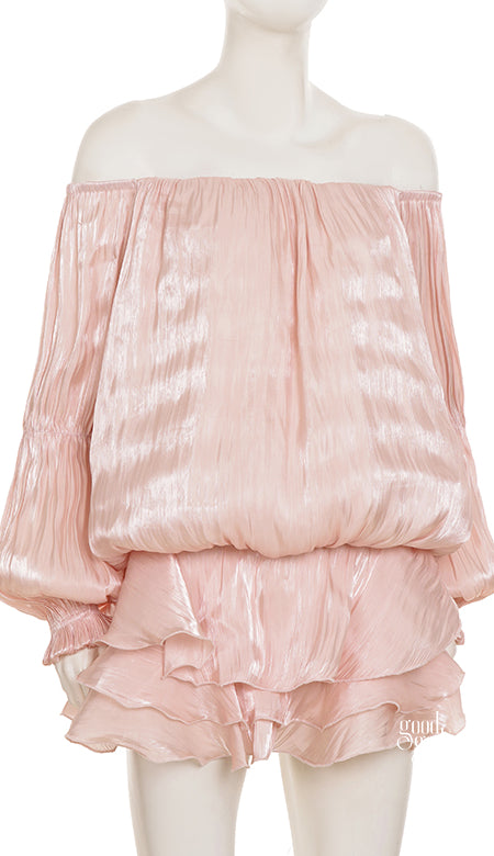 Antonina Off Shoulder Mini Dress [77T58XVM]