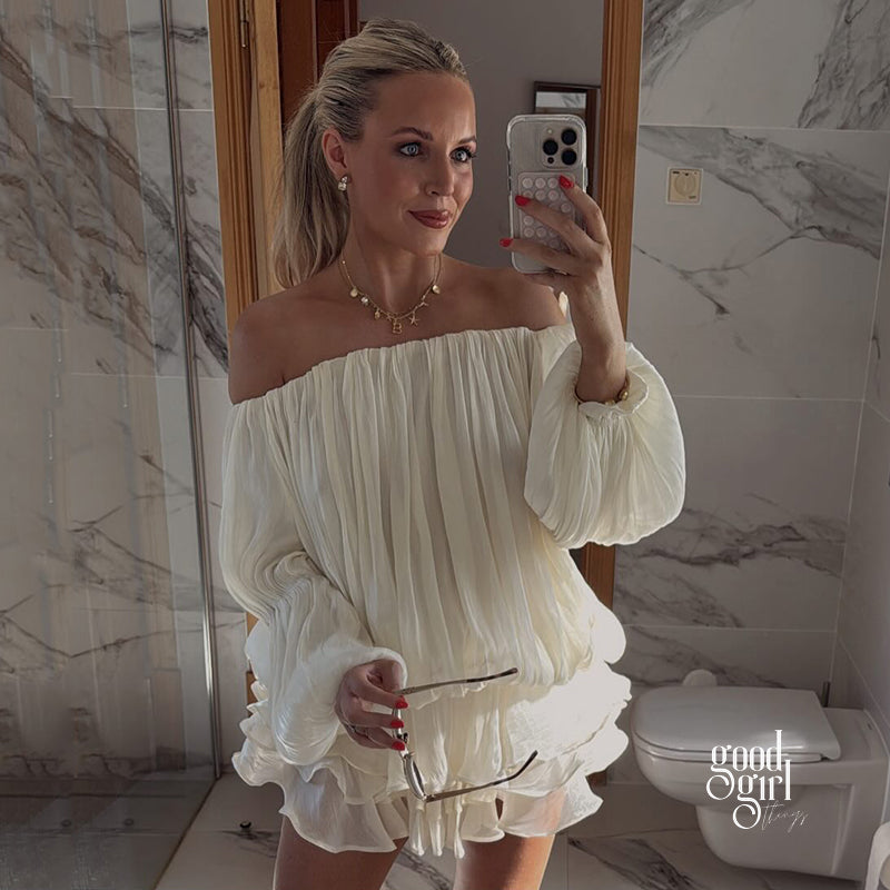 Antonina Off Shoulder Mini Dress [U1NZXA1C]