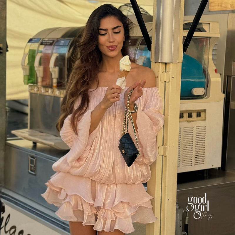 Antonina Off Shoulder Mini Dress [MLDGNUUN]