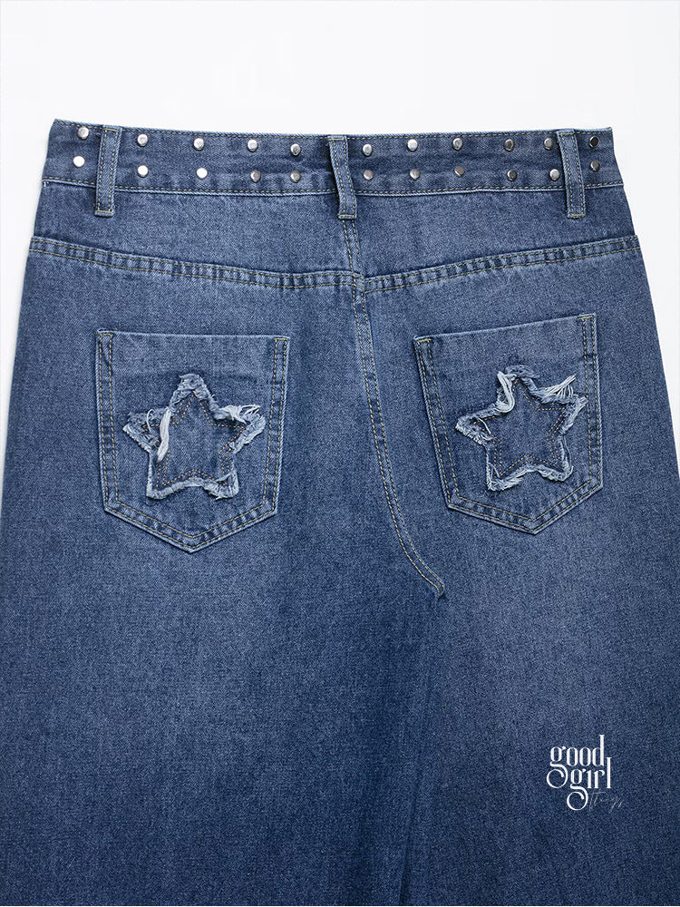 Arianna Low-Rise Flare Jeans [96WB548Z]