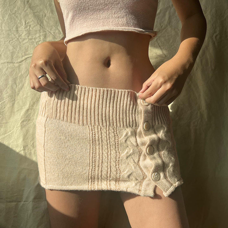 Ariel Twist Knit Mini Skirt [ZGF78F4M]