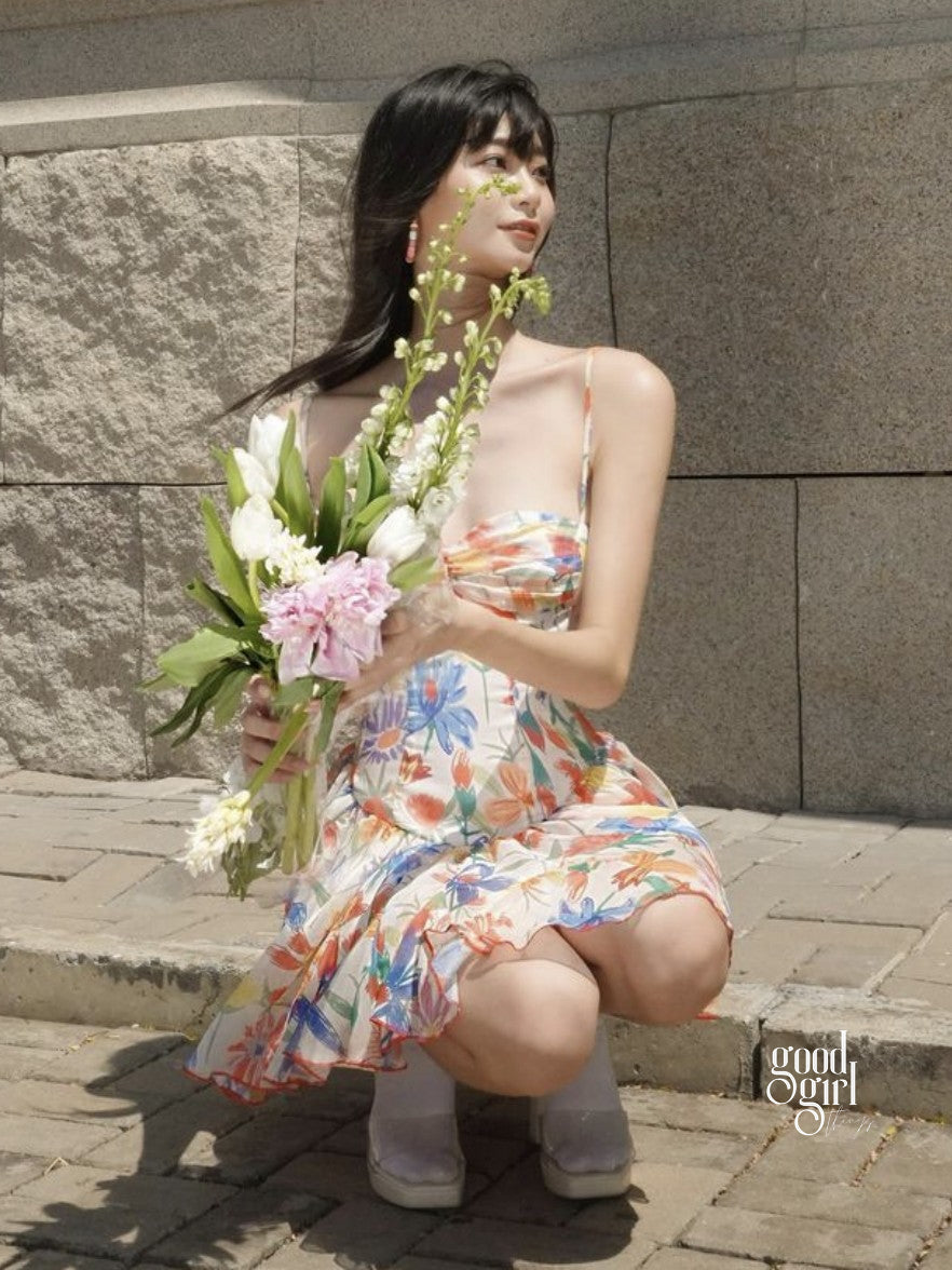 Arlie Strappy Floral Mini Dress [FC96L3YC]