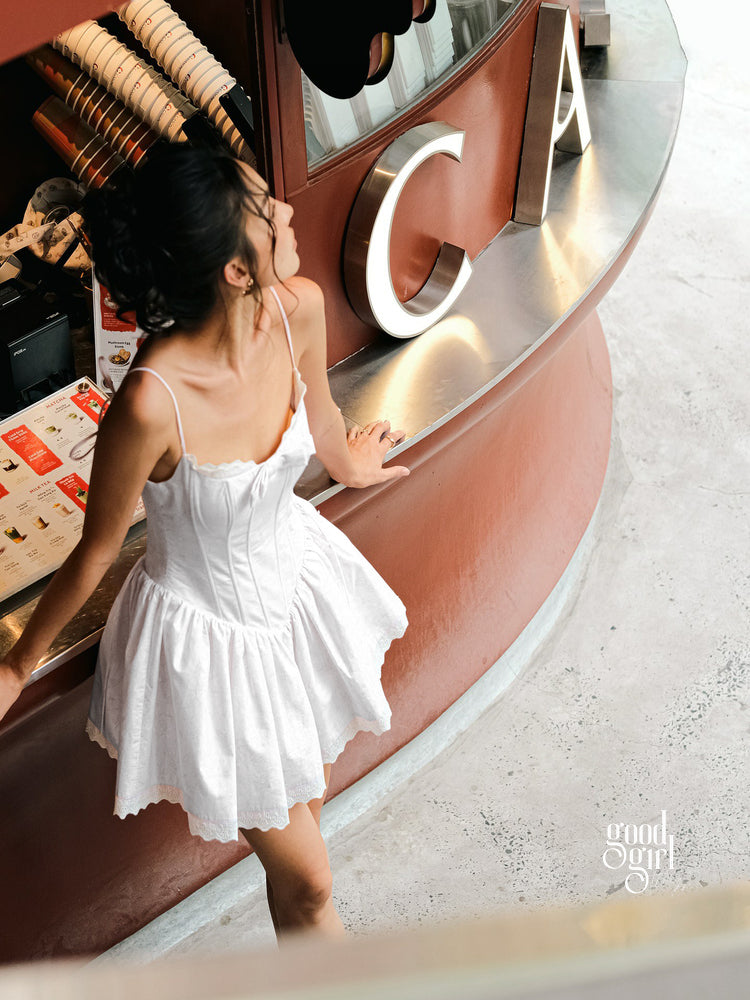 Arsema Puffy Lace Mini Dress [J61NIN5J]