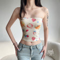 Ashtynn Fruit Print Tube Top [SUKZW7A2]