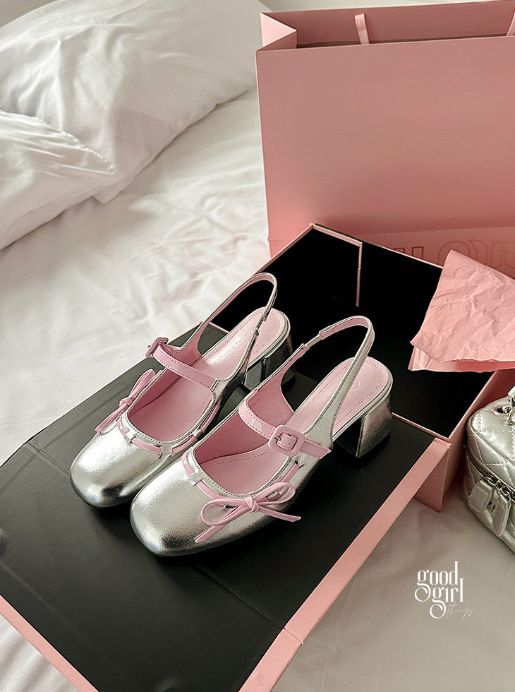 Audrie Bow Block Heel Mary Janes [BVNRAF2N]