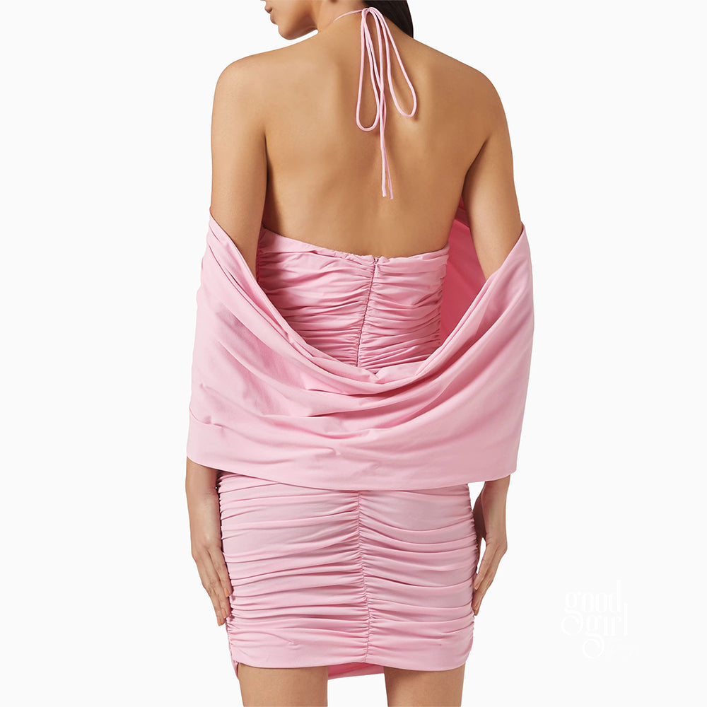 Azelie Floral Halter Mini Dress [YHJOIZQP]