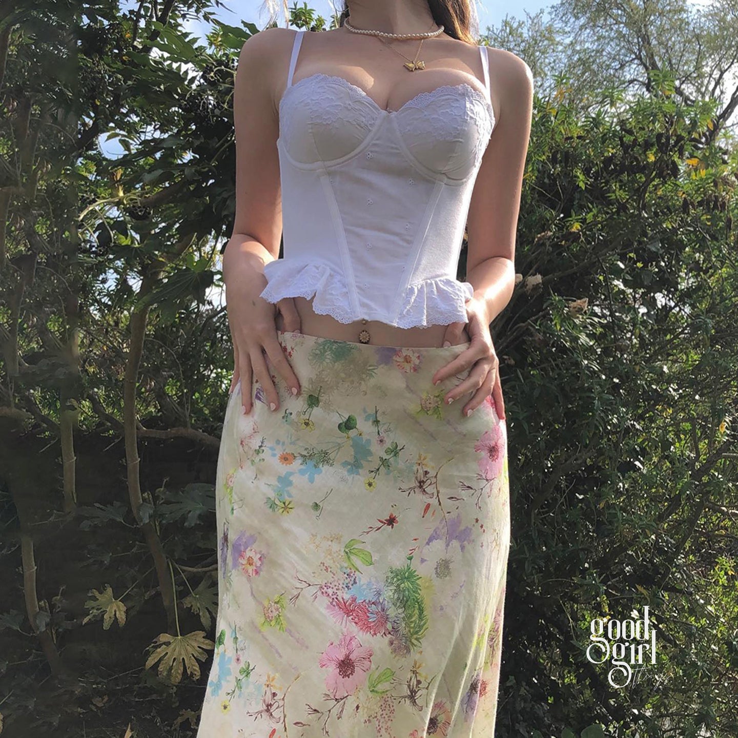 Bea Floral Fishtail Maxi Skirt [U5JBWYI4]